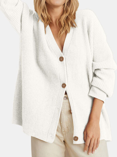 Button Up Long Sleeve Cardigan