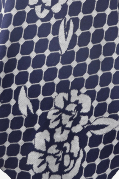 Floral Turtleneck Handkerchief Hem Poncho