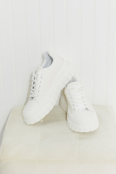 Qupid Going and Growing Chunky Sole Lace-Up Sneakers