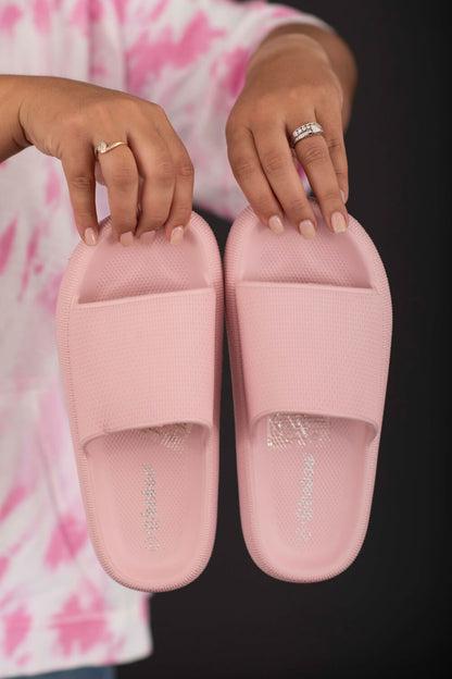 WeeBoo Go All Out Slide-On Sandals in Pink