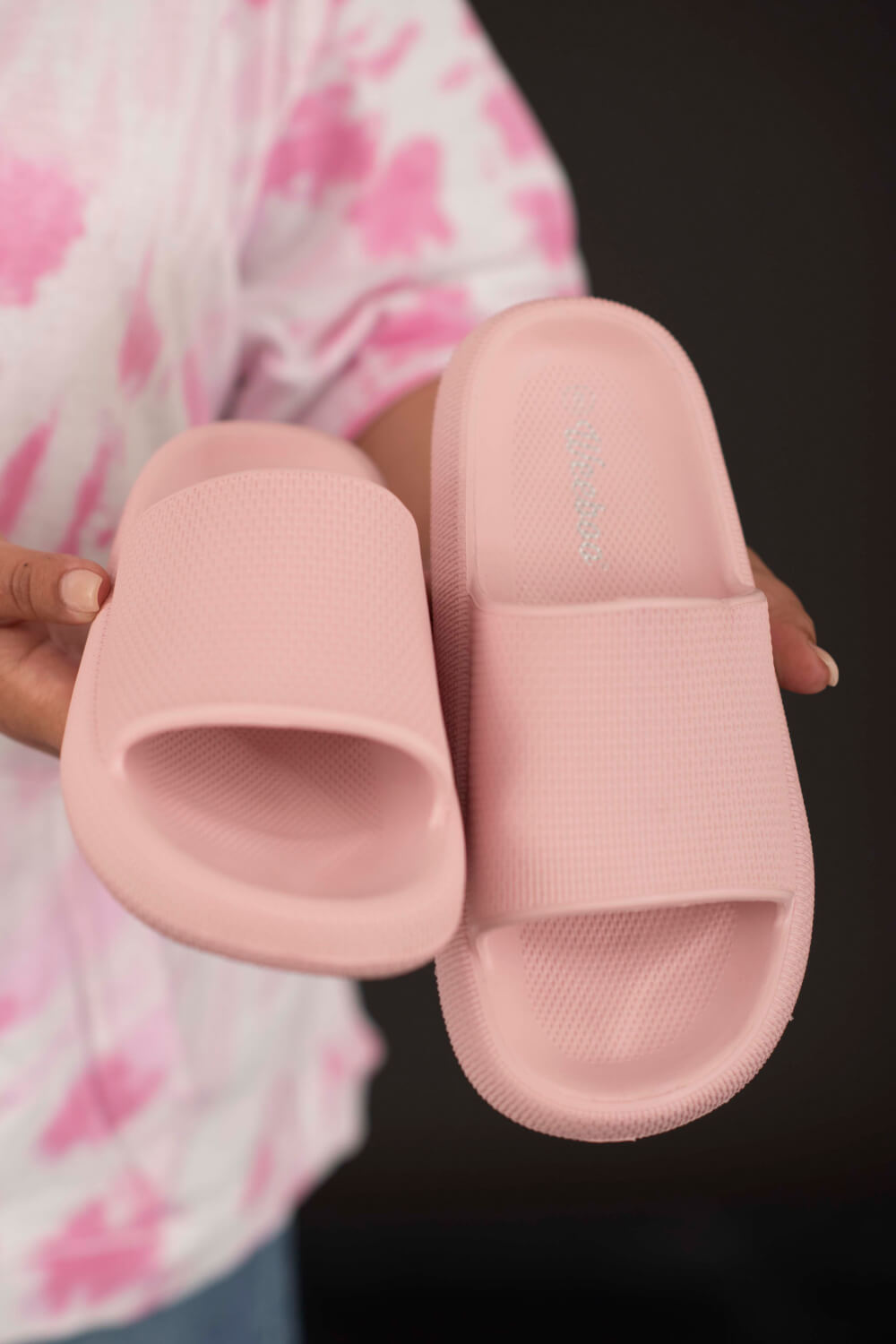 WeeBoo Go All Out Slide-On Sandals in Pink