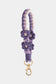 Flower Shape Wristlet Zinc Alloy Closure Macrame Key Chain