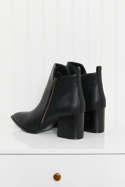 Qupid Sweet Aroma Zip-Up Pointed Toe Ankle Booties