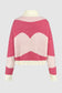 Color Block Turtleneck Dropped Shoulder Sweater