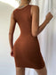 Ruched Square Neck Wrap Dress
